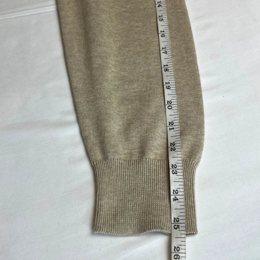 NWT’S J.Crew 100% Cotton Crew Neck Light Tan Pullover Sweater SZ L